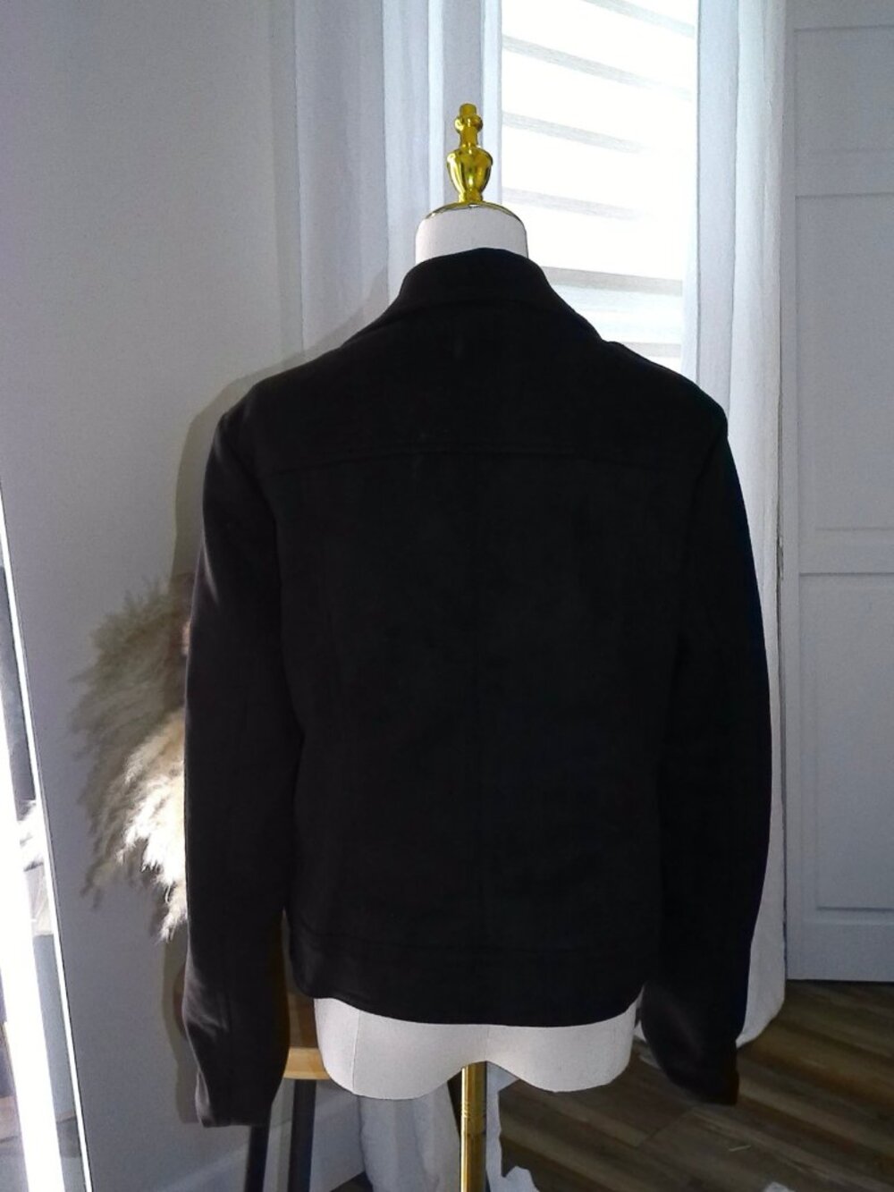 Philosophy Black Faux-Suede Moto Jacket — M, Used - Good